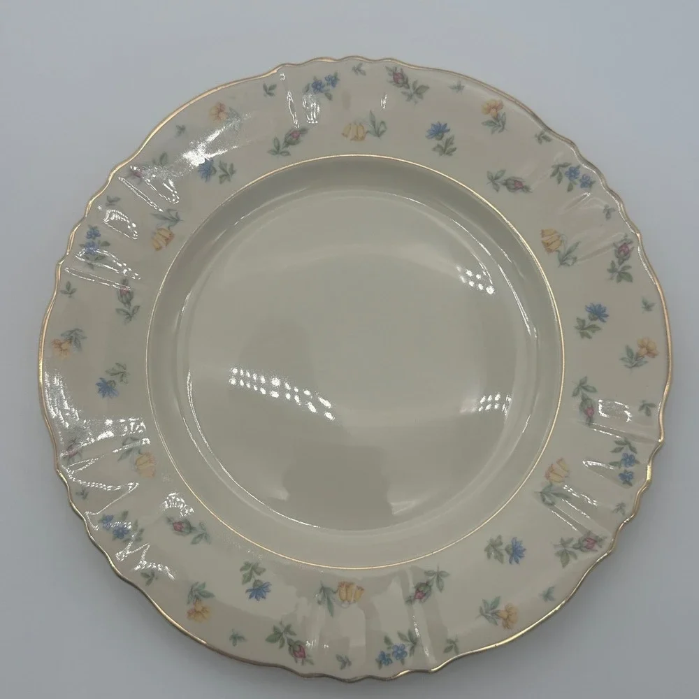 4 set Vintage Syracuse China Suzanne Federal Shape Dinner Plates 10in